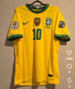 Camisa Brasil Seleção Brasileira Home Versão Jogador 2021 Amarela Nike - Imagem 2