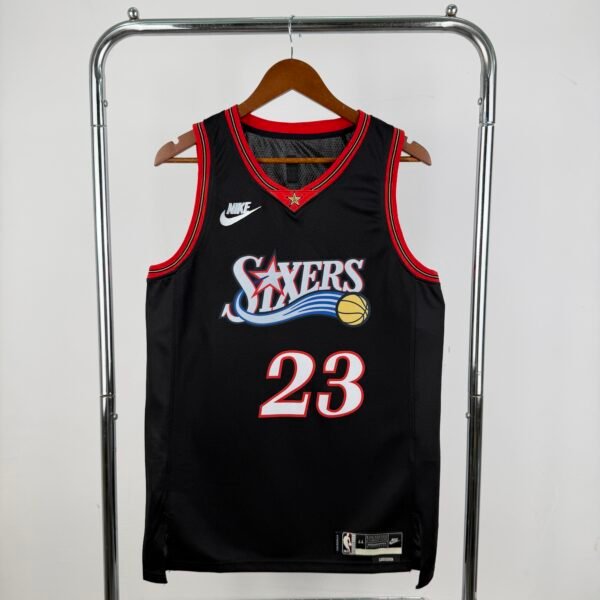 Camiseta Regata Basquete NBA Philadelphia 76ers Sixers - LeBron James 23 - Classic Edition Preta 2026/27 Nike - Imagem 11