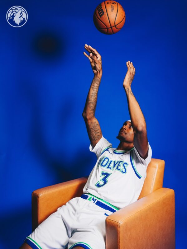 Camiseta Regata NBA Minnesota Timberwolves 5 Anthony Edwards Association Edition Swingman 2026/27 Nike - Imagem 6