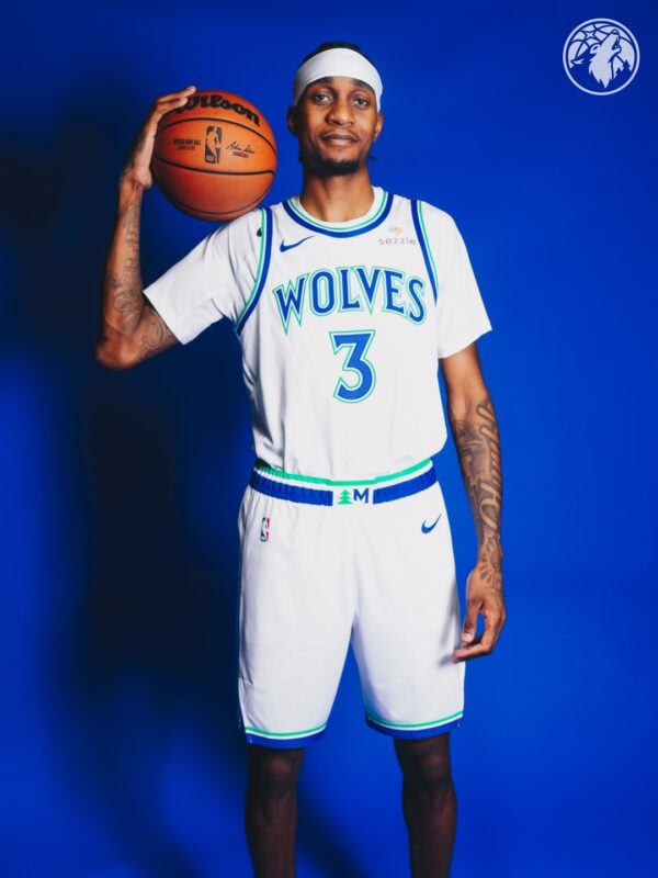 Camiseta Regata NBA Minnesota Timberwolves 5 Anthony Edwards Association Edition Swingman 2026/27 Nike - Imagem 9