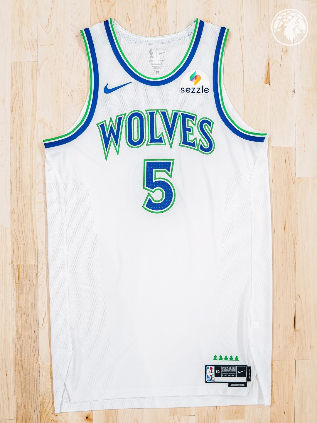 camisa-association-minnesota-timberwolves-2026-2027 Camiseta Regata NBA Minnesota Timberwolves 5 Anthony Edwards Association Edition Swingman 2026/27 Nike - Imagem 1