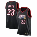 Camiseta Regata Basquete NBA Philadelphia 76ers Sixers - LeBron James 23 - Classic Edition Preta 2026/27 Nike - Imagem 20