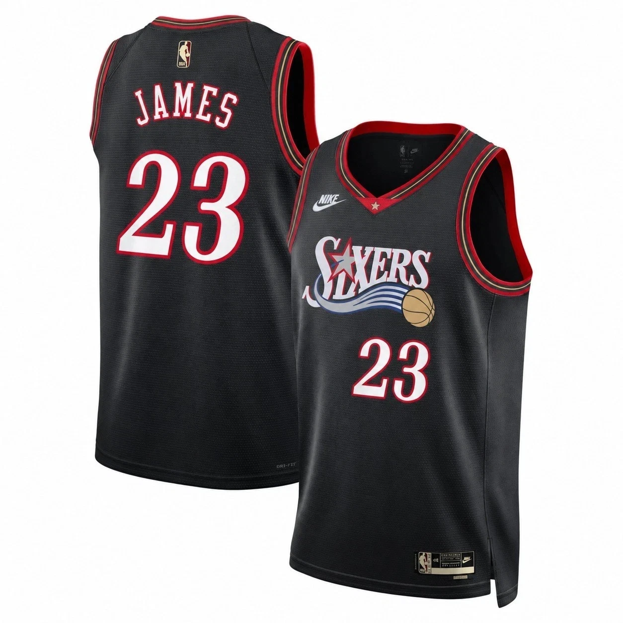 Camiseta Regata Basquete NBA Philadelphia 76ers Sixers - LeBron James 23 - Classic Edition Preta 2026/27 Nike