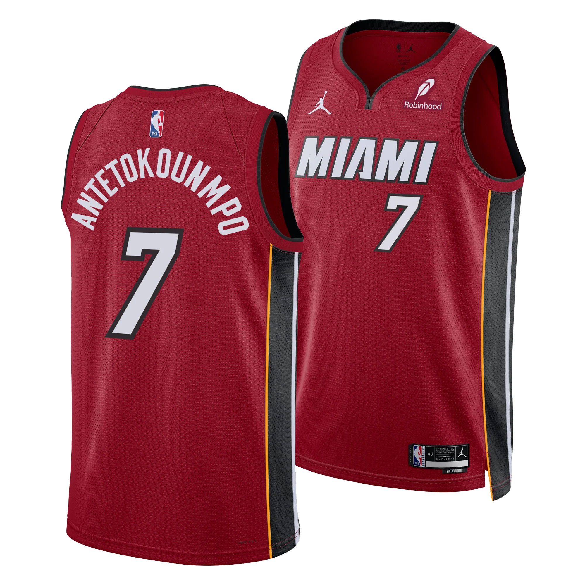 sfisfnkja (7) Camiseta Regata NBA Miami Heat 7 Giannis Antetokounmpo Statement Edition Swingman 2026/27 Jordan - Imagem 1