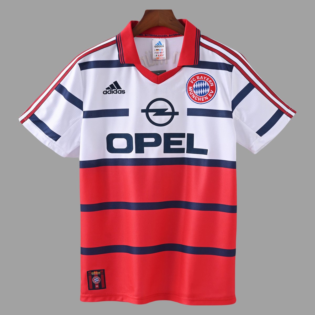 98_00 Bayern Munich Away Retro Soccer Jersey 0_ZT Camisa Retrô Bayern Munique Away Versão Torcedor 1998/00 Adidas - Imagem 1