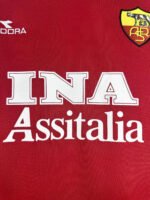 Camisa Retrô Roma Home Manga Longa 1998/99 Diadora - Imagem 3