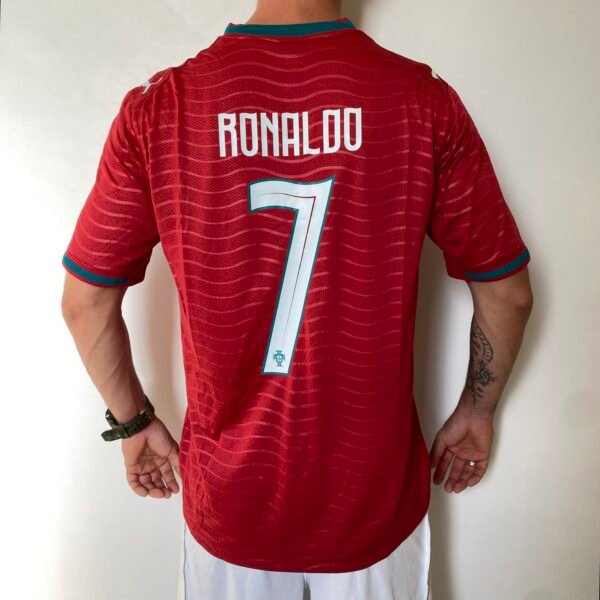 Camisa Seleção Portugal Home Versão Jogador - Ronaldo 7 CR7 - Copa Do Mundo 2026 Puma Vermelha - Imagem 10