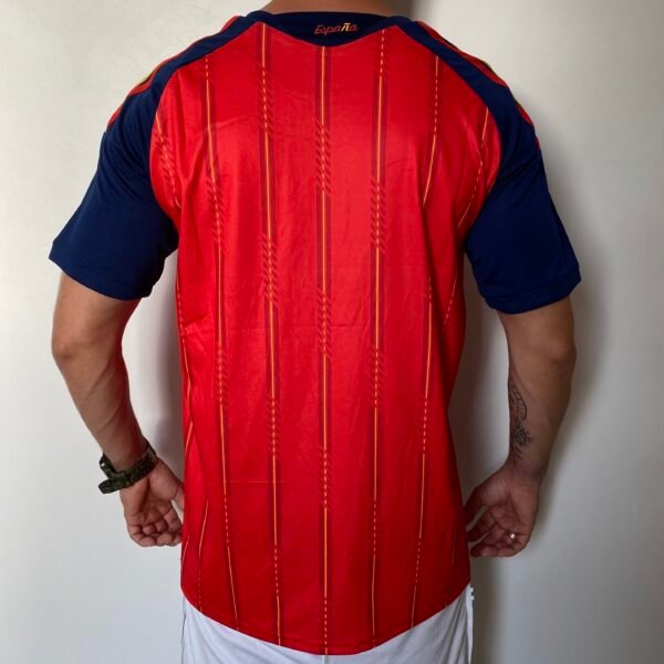 Camisa Seleção Espanha Home Versão Torcedor 2 Estrelas Campeão Copa Do Mundo 2026 Vermelha Adidas - Imagem 8