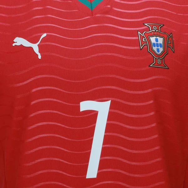 Camisa Seleção Portugal Home Versão Jogador - Ronaldo 7 CR7 - Copa Do Mundo 2026 Puma Vermelha - Imagem 15