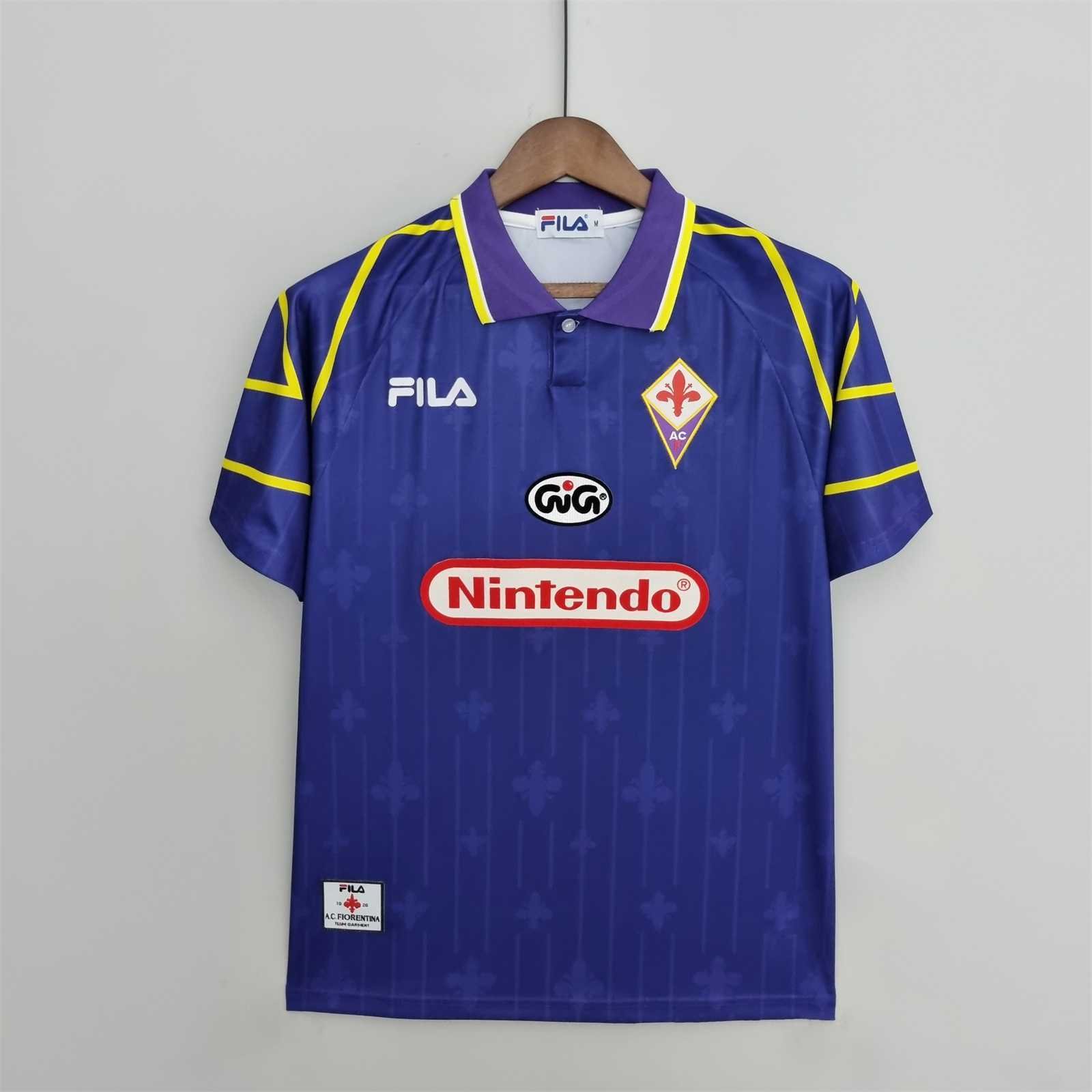 20220326_162223 Camisa Retrô Fiorentina Home 1997/98 Roxa Fila - Imagem 1