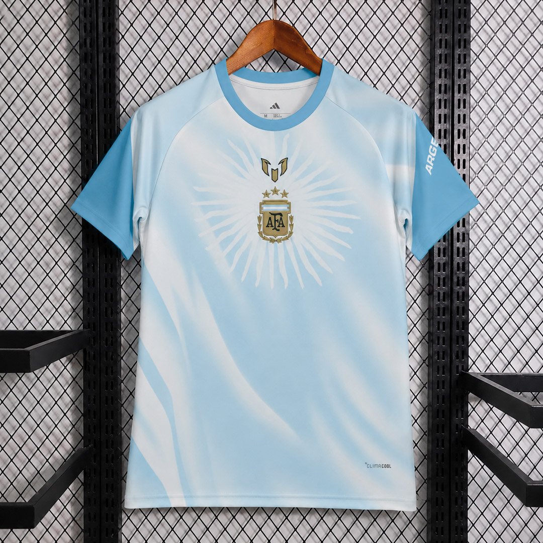 2026 Argentina Messi Signature Pre-Match Jersey 1_YueGuan Camisa Seleção Argentina Pré-Jogo Versão Torcedor Messi - Imagem 1