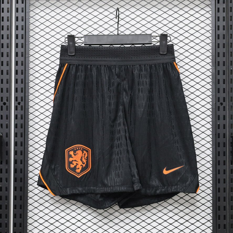 2026-Netherlands-Black-Player-Version-Soccer-Shorts-1 Short Calção Holanda Away Versão Jogador 26/27 Nike - Imagem 1