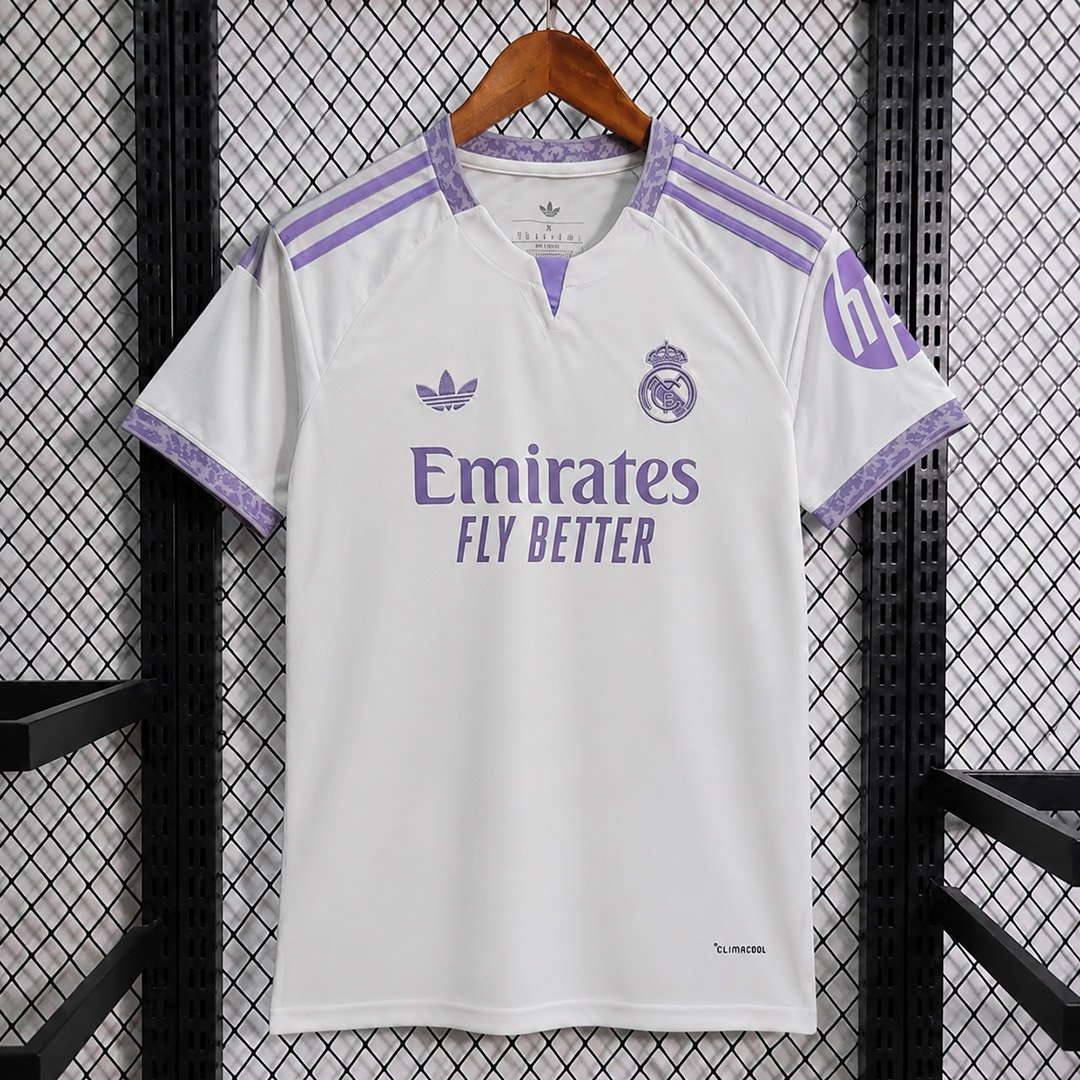 2627-Real-Madrid-Trefoil-White-Purple-Soccer-Jersey-1_630287 Camisa Real Madrid Trefoil White Versão Torcedor 2026/27 Adidas - Imagem 1