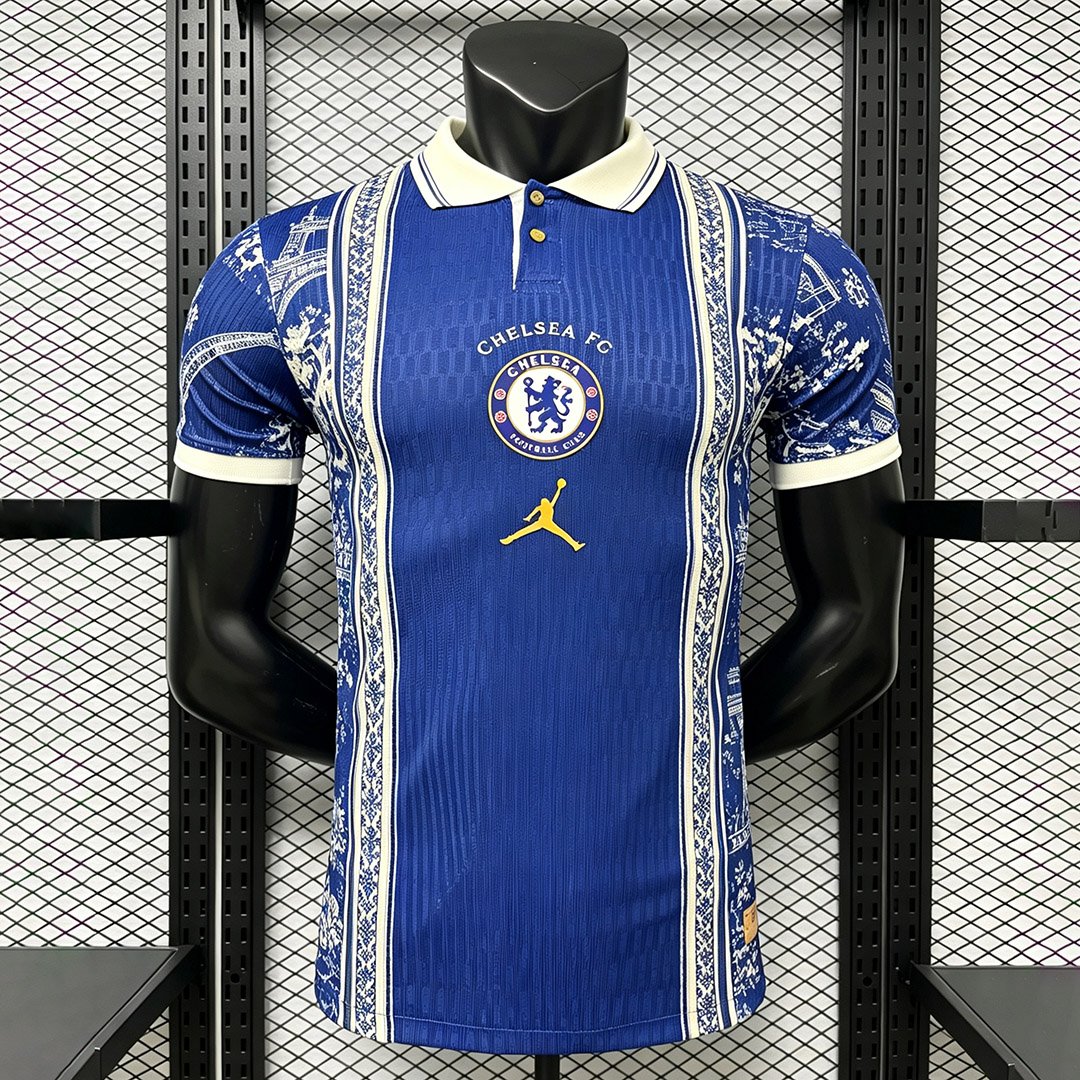 Camisa Chelsea Christian Dior Versão Jogador 2026 Azul Jordan