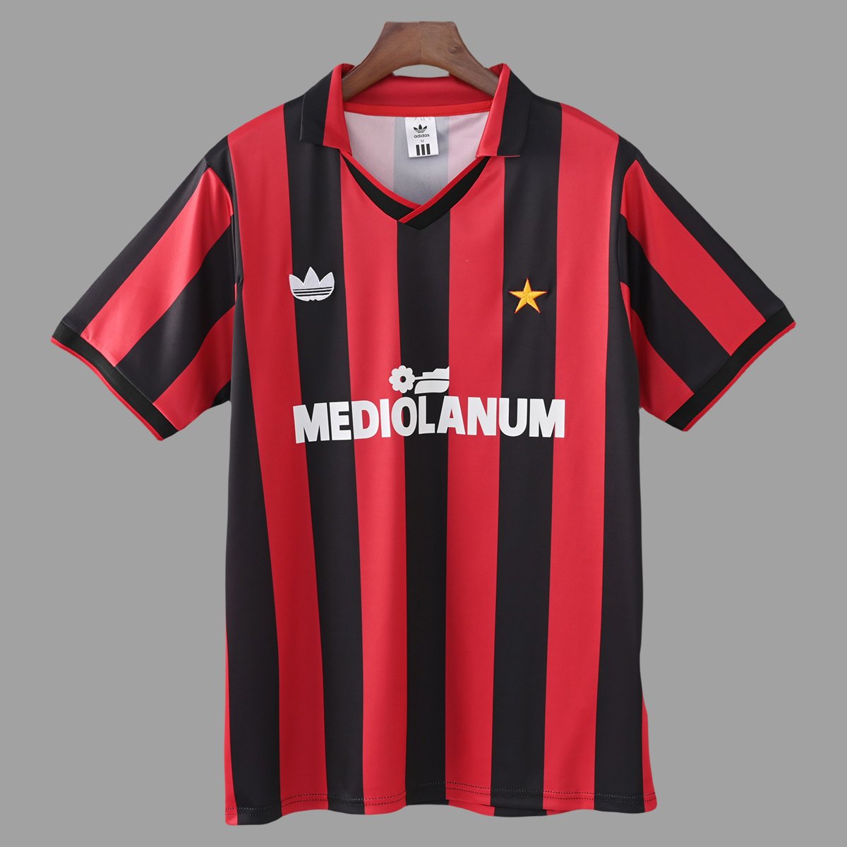 90_91 AC Milan Home Retro Soccer Jersey 0_ZT Camisa Retrô Milan Home 1990/1991 Adidas - Imagem 1