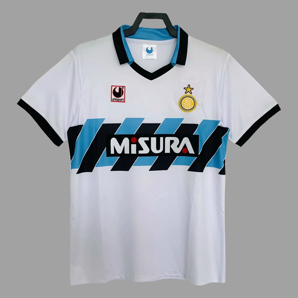 90_91 Inter Milan Away Retro Soccer Jersey 1_ZT Camisa Retrô Inter de Milão Away 1990/1991 - Imagem 1
