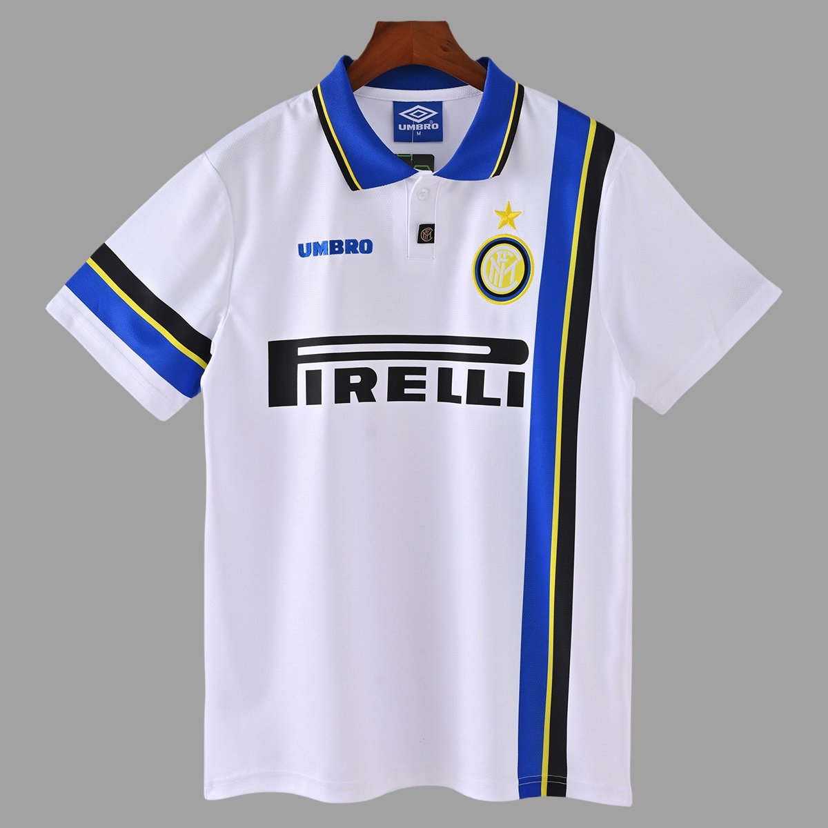 97_98 Inter Milan Away Retro Soccer Jersey 0_ZT Camisa Retrô Inter de Milão Away 1997/1998 Umbro - Imagem 1