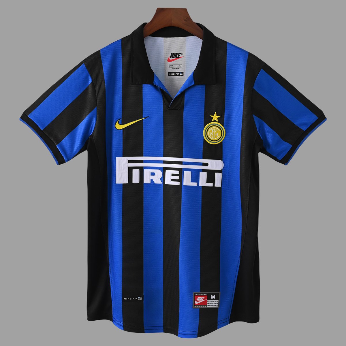 98_99 Inter Milan Home Retro Soccer Jersey 0_ZT Camisa Retrô Inter de Milão Home Versão Torcedor 1998/1999 Nike - Imagem 1