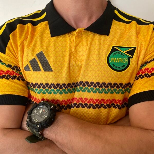 Camisa Jamaica Home Copa do Mundo 2026 Bob Marley Jogador Amarela Adidas - Imagem 2