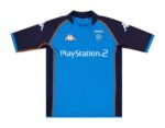 Camisa Retrô Auxerre Away Versão Torcedor Djibril Cissé 9 2002/03 Azul Kappa