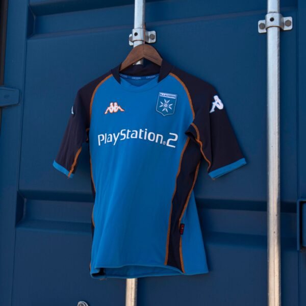 Camisa Retrô Auxerre Away Versão Torcedor Djibril Cissé 9 2002/03 Azul Kappa - Imagem 4