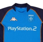 Camisa Retrô Auxerre Away Versão Torcedor Djibril Cissé 9 2002/03 Azul Kappa - Imagem 2