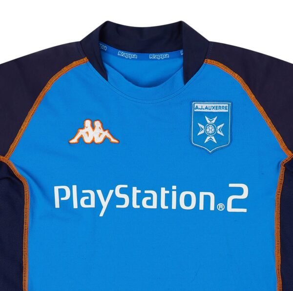 Camisa Retrô Auxerre Away Versão Torcedor Djibril Cissé 9 2002/03 Azul Kappa - Imagem 2