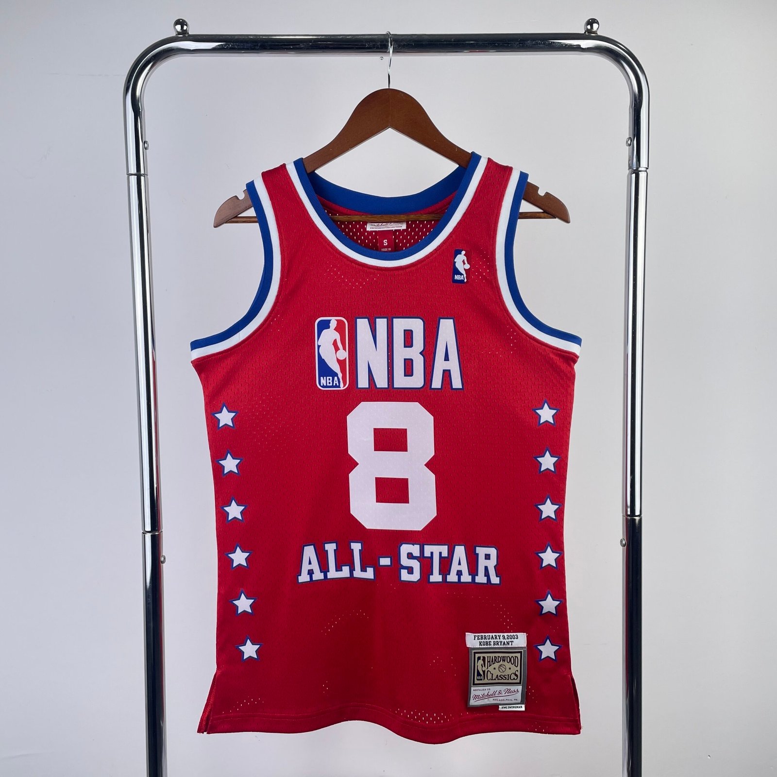 Camiseta Regata NBA All-Star Kobe Bryant 8 Mitchell & Ness Vermelha 2003