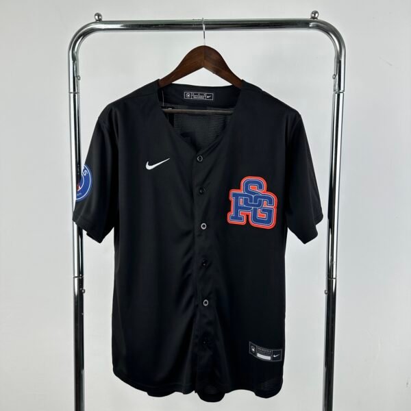 Camisa PSG Paris Saint-Germain Baseball MLB 2026 Preta Nike - Imagem 3