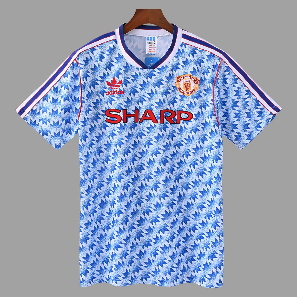 90_92 Manchester United Away Retro Soccer Jersey 1_0_ZT Camisa Retrô Manchester United Away 1990/1992 Adidas - Imagem 1