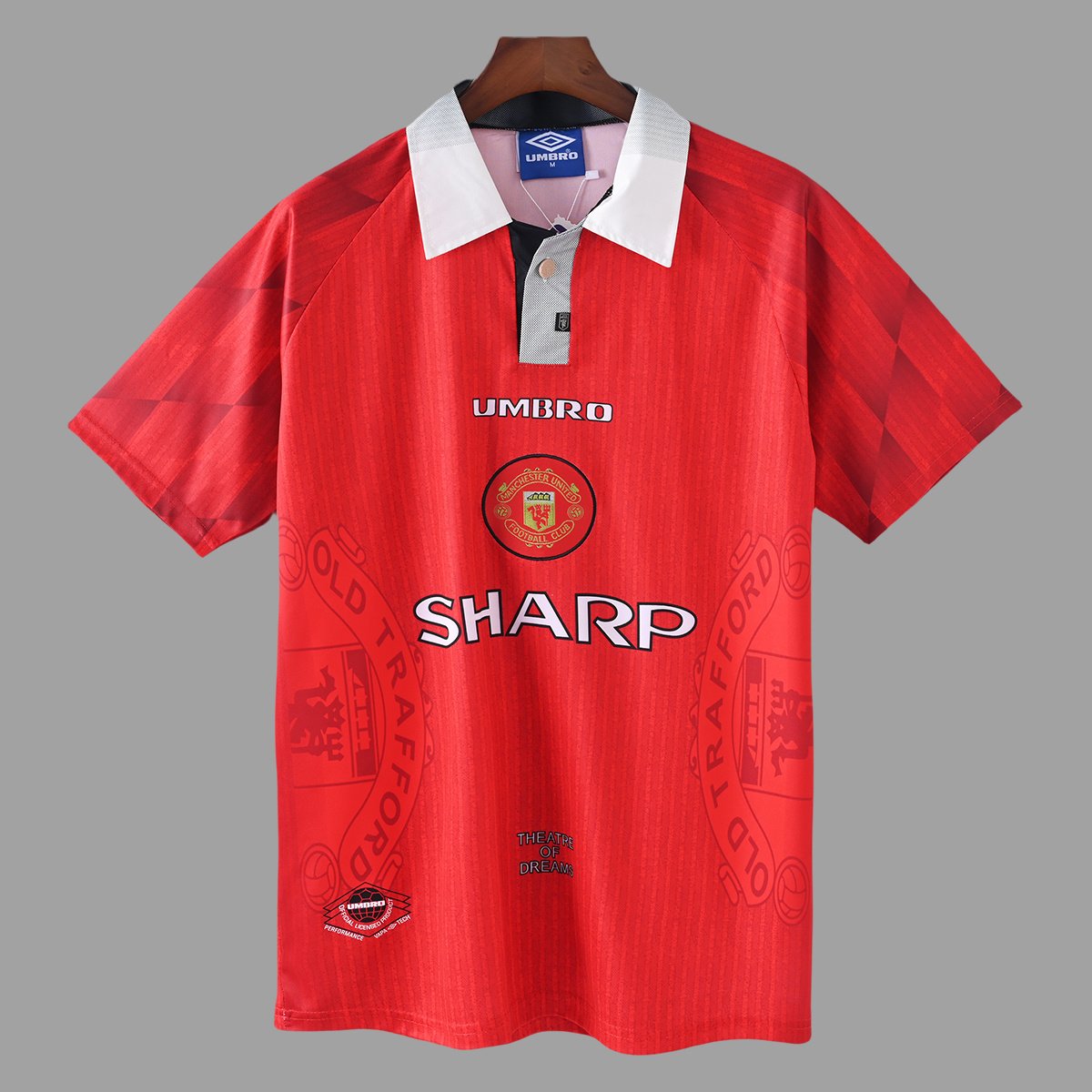 96_98 Manchester United Home Retro Soccer Jersey 0_ZT Camisa Retrô Manchester United Home 1996/1997 Umbro - Imagem 1